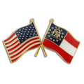Georgia & USA Flag Pin
